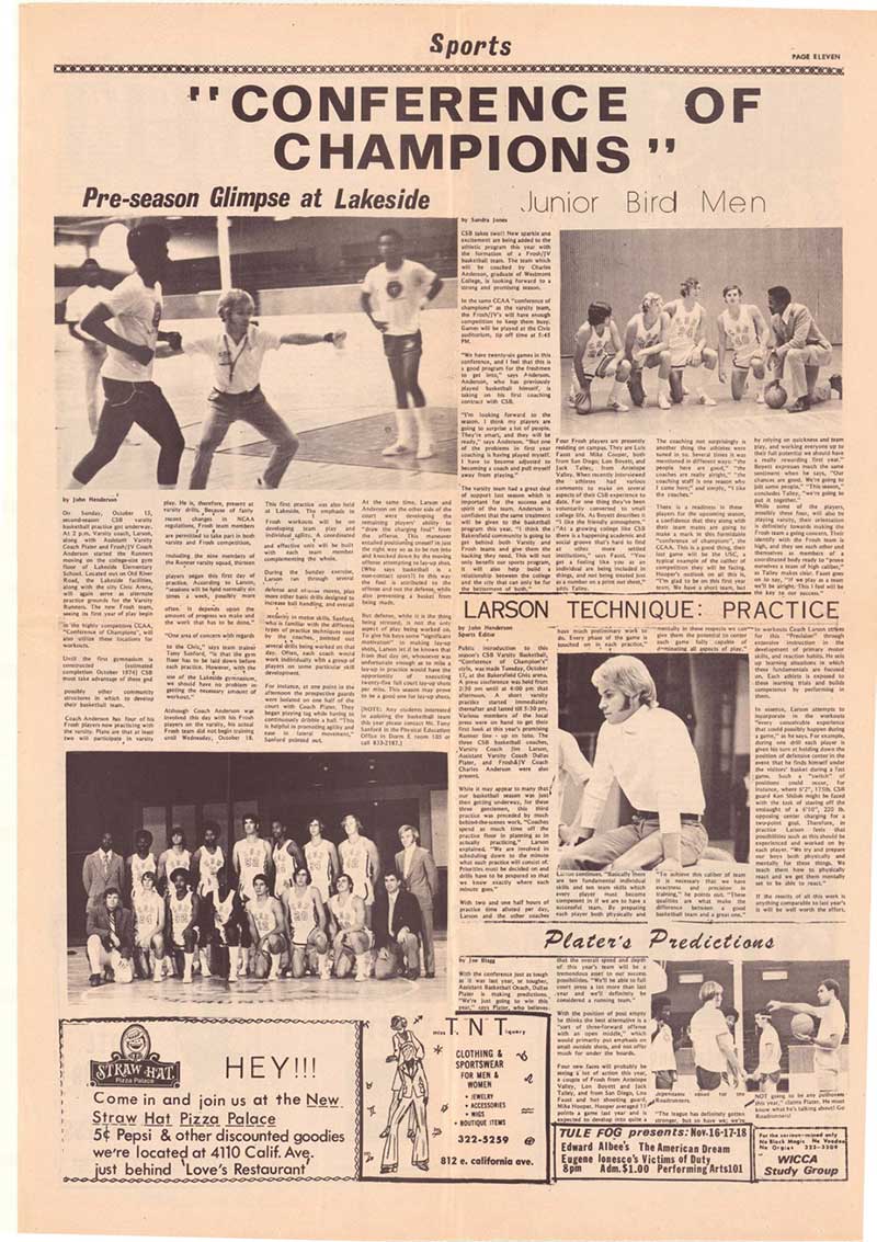 Newspaper Sports Page: Conference of Champions