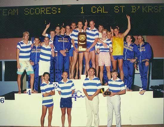 1986: Men's swimming and diving team