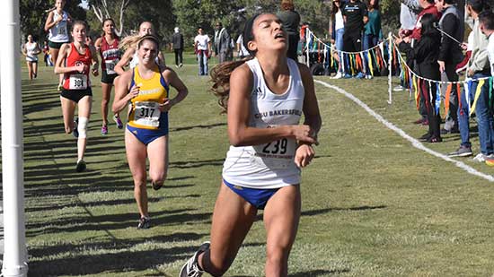 2016-2017: Women's cross country runner, Angel Valdez
