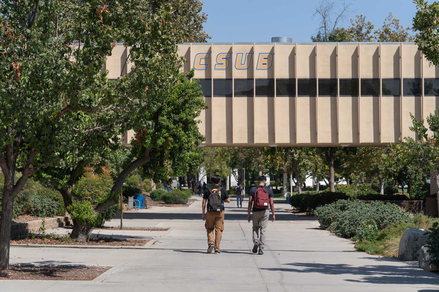 Two students walking