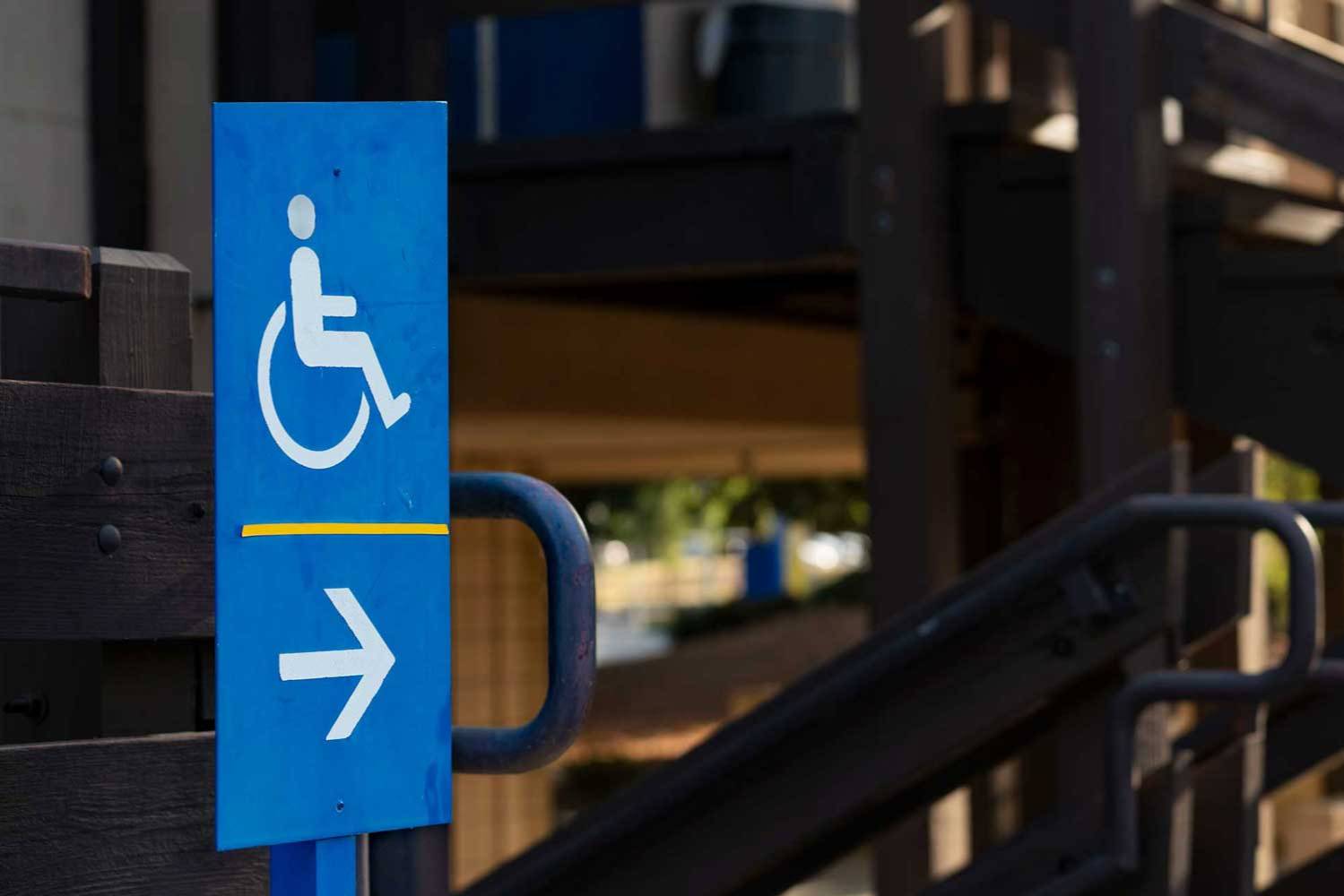 Wheelchair accessible sign