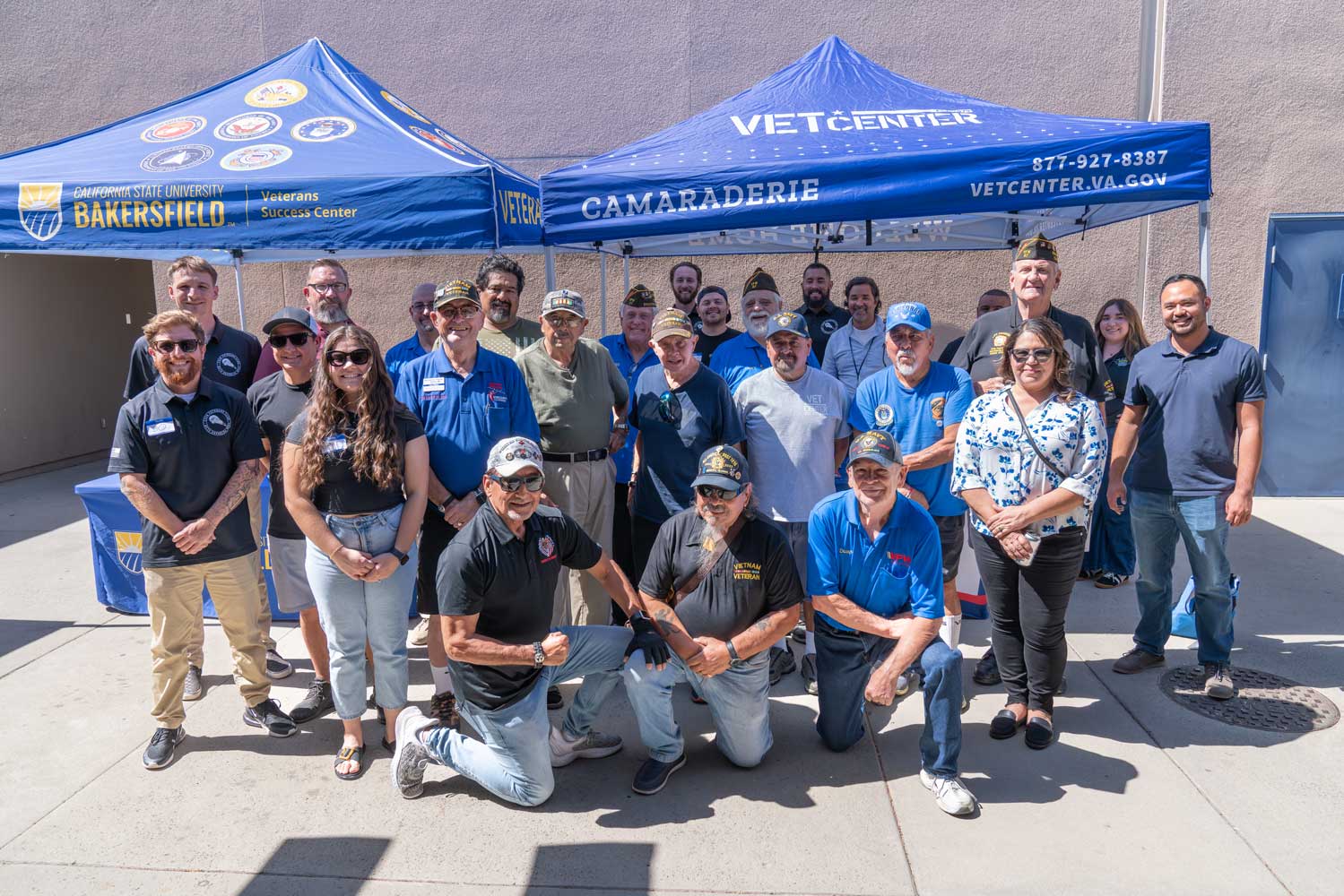 Veterans gathered for a group photo