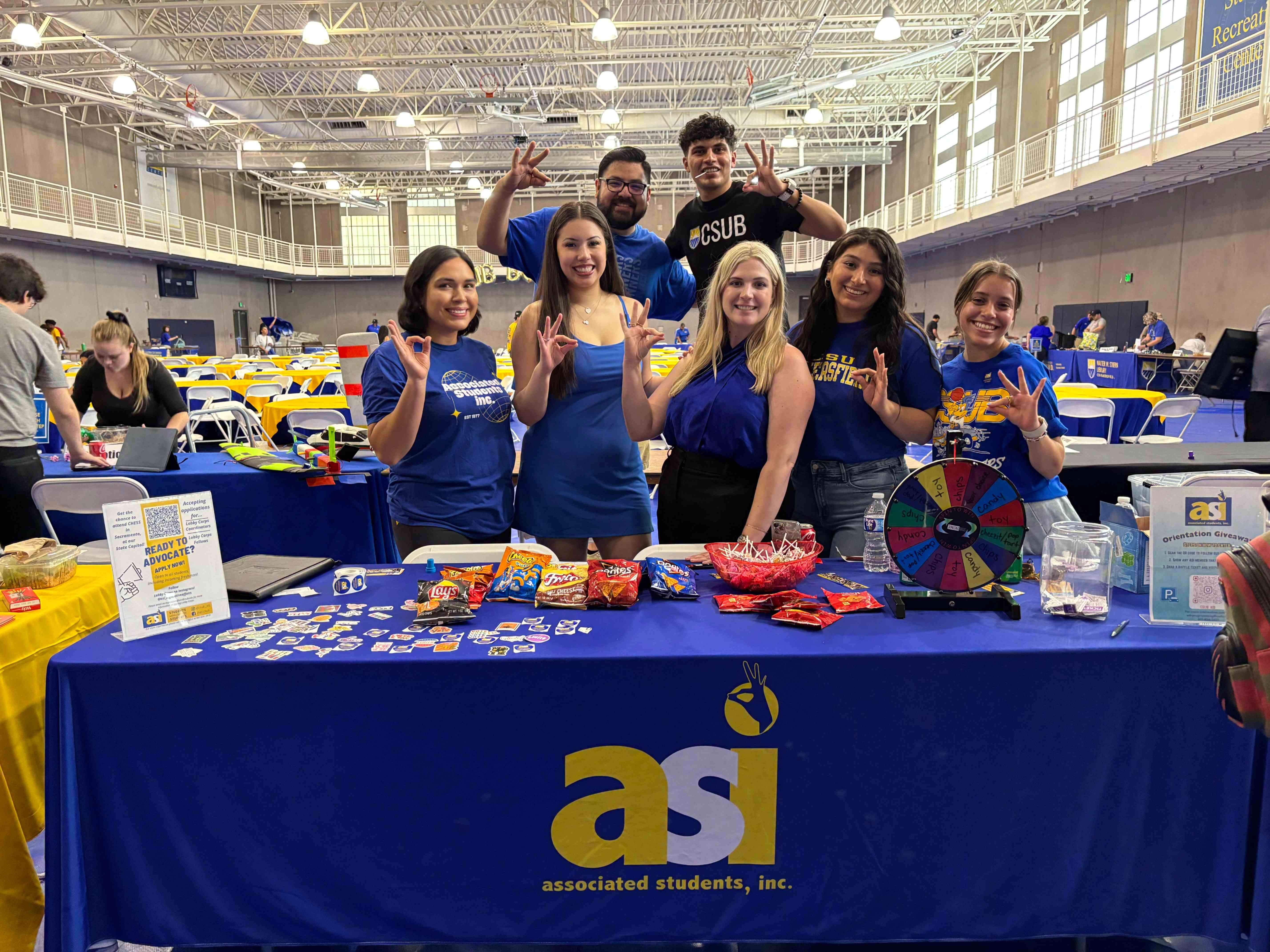 Seven members of the ASI Board at Convocation 
