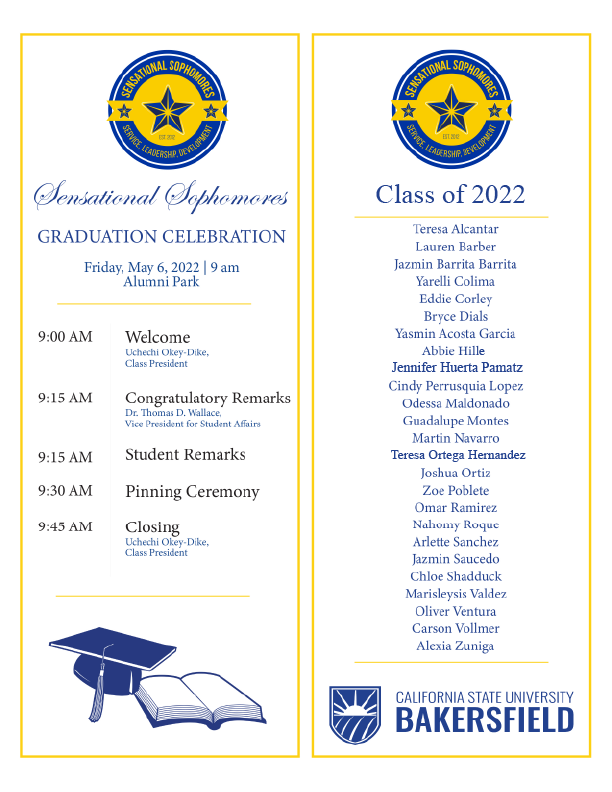 Sensational Sophomore Graduation Program