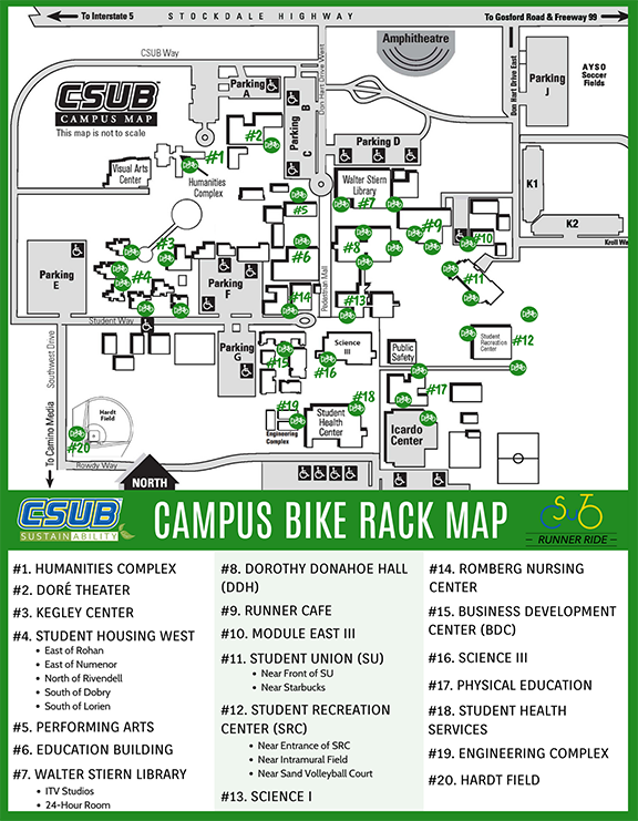 Campus Bike Rack Map
