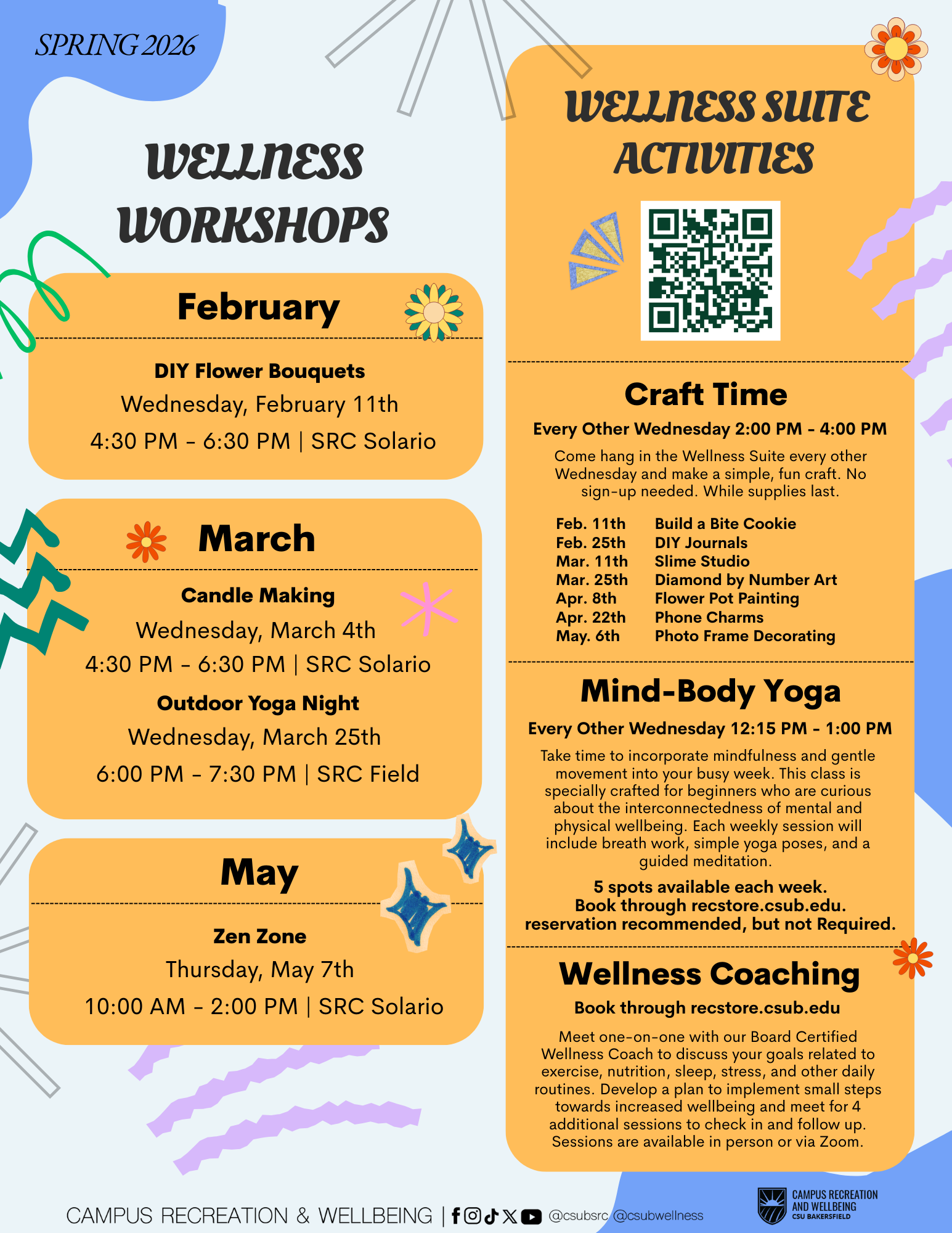 Wellness Full Schedule