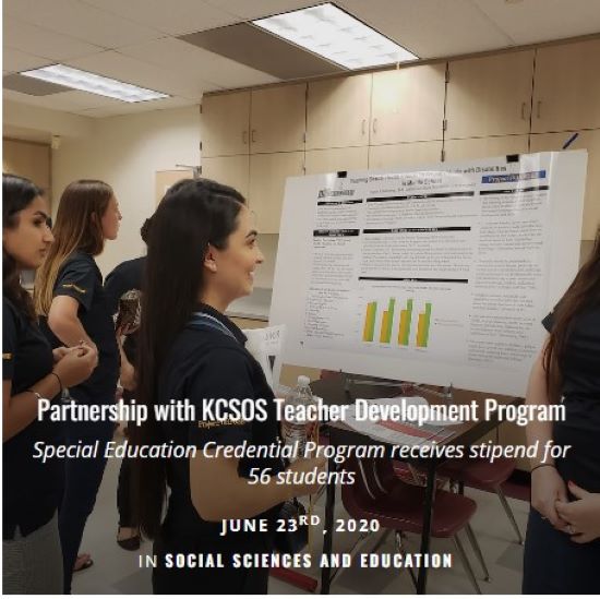 Students looking at charts
