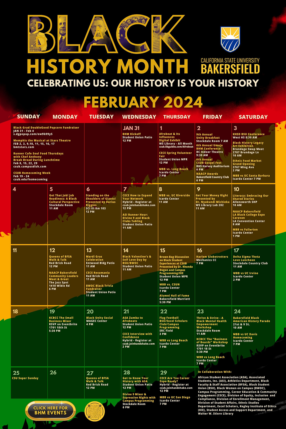 Black History Month Calendar 2024