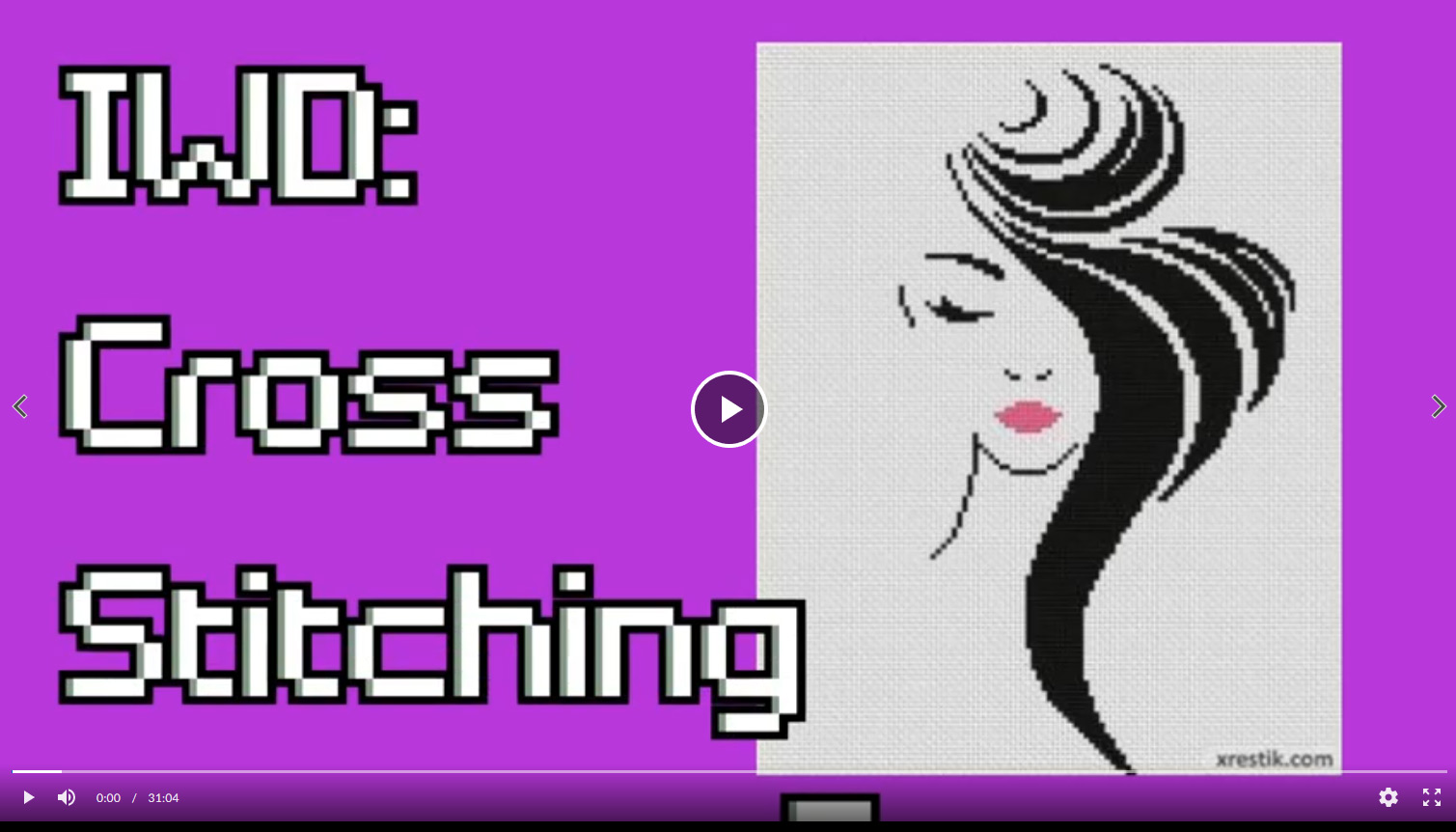 IWD: Cross Stitching