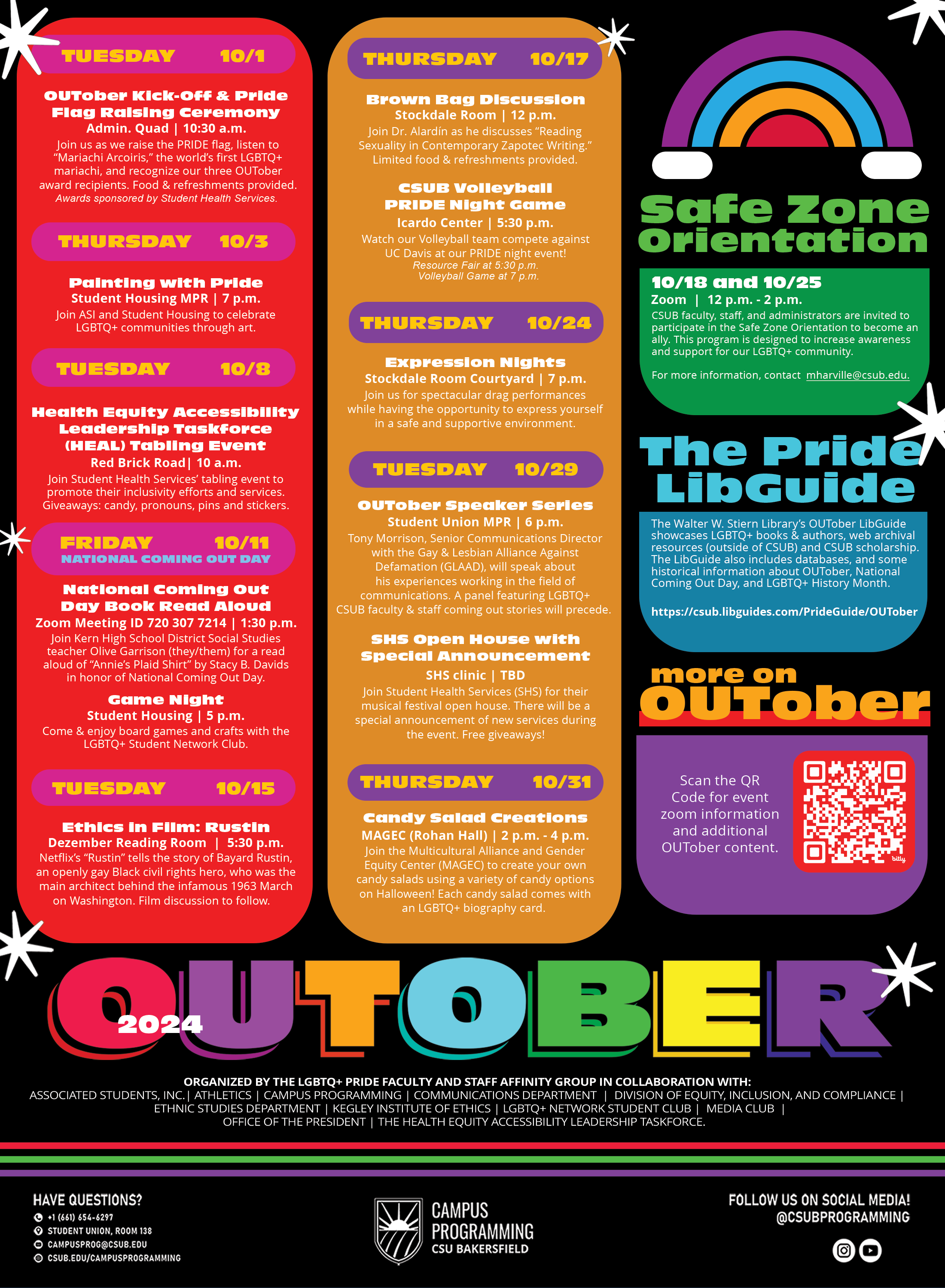 OUTober 2024 Calendar of Events
