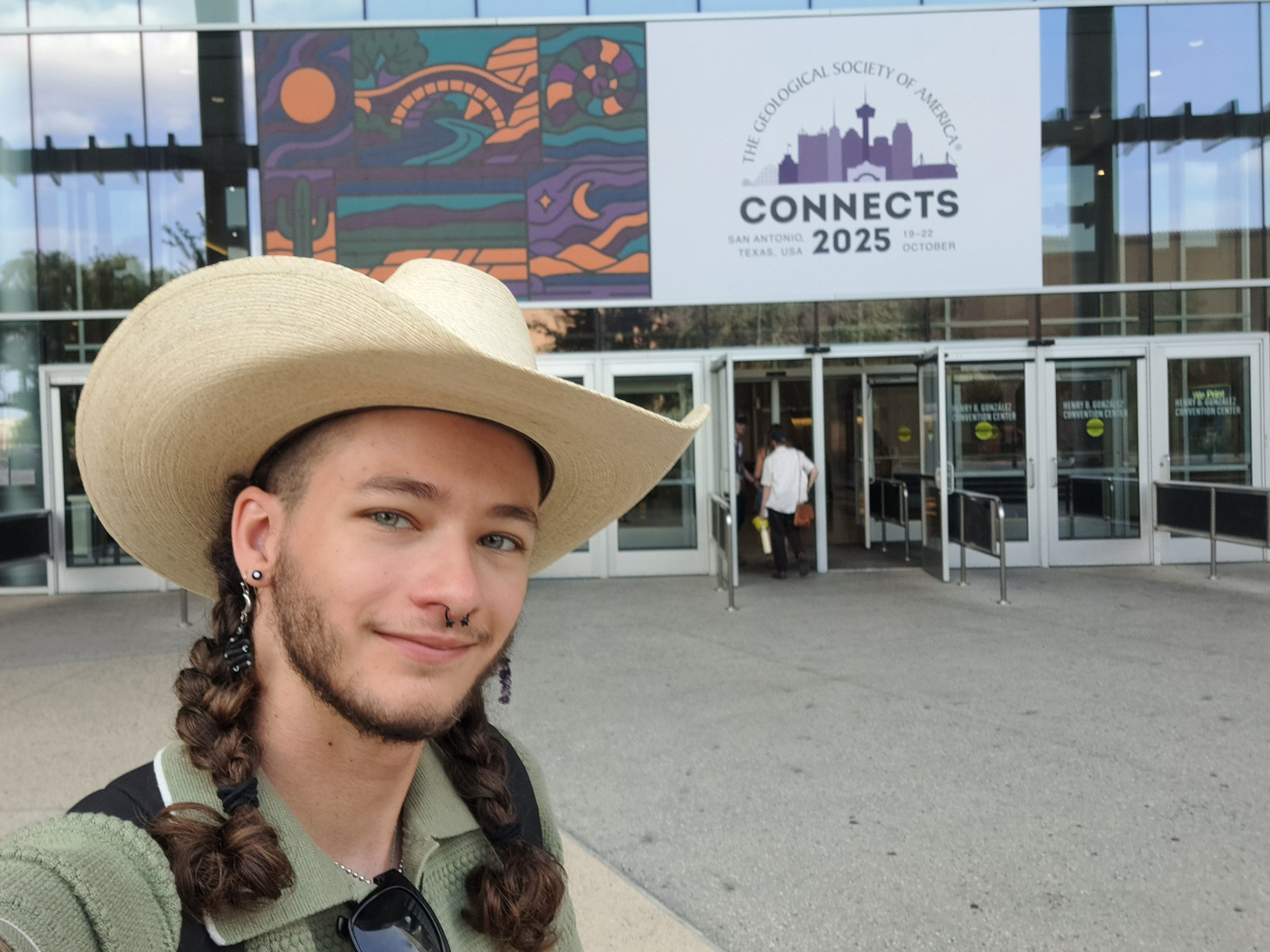 Eli Swanson outside the convention center in San Antonio