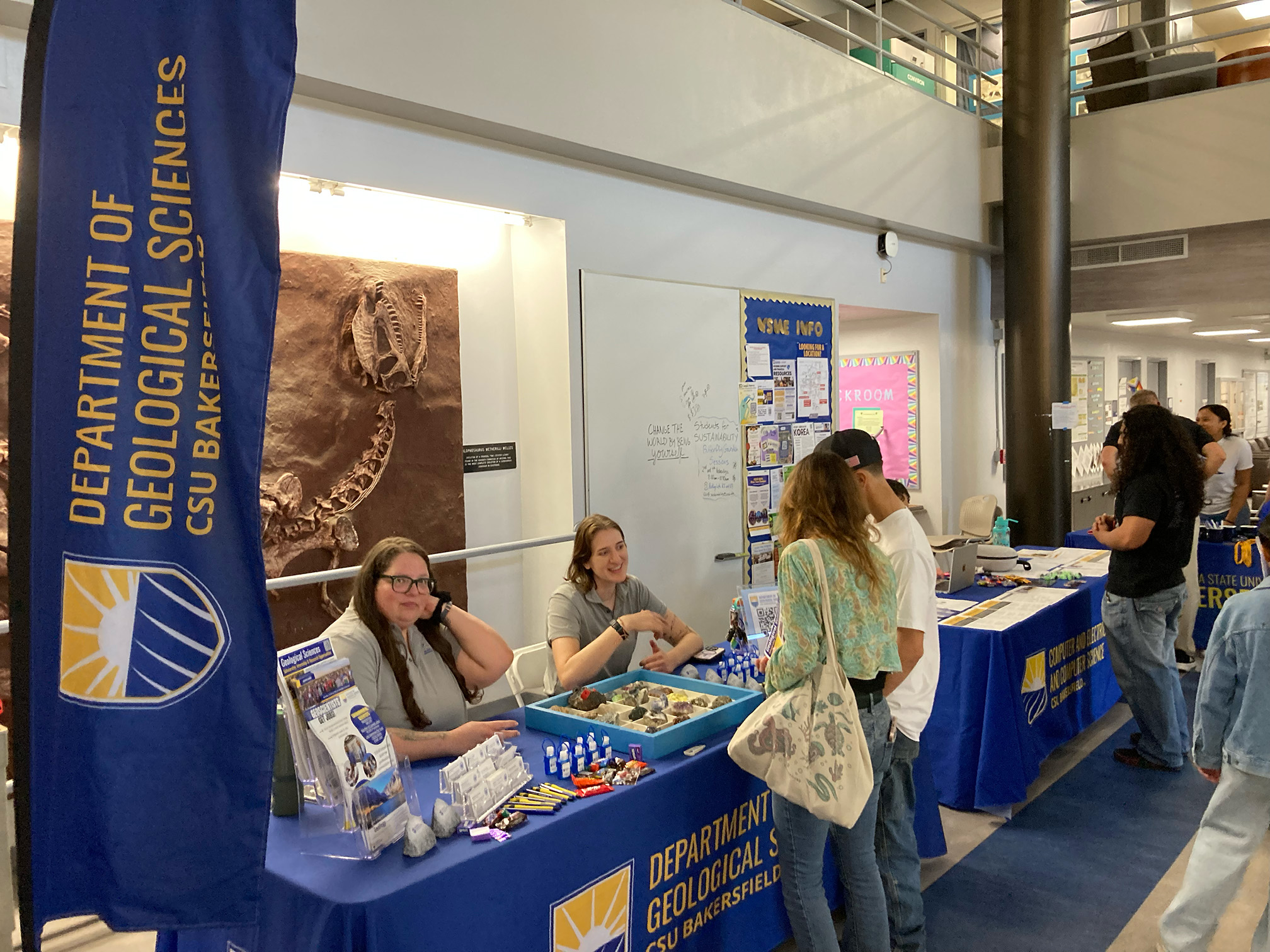 Cecily and Shauna sing the department's praises to incoming students