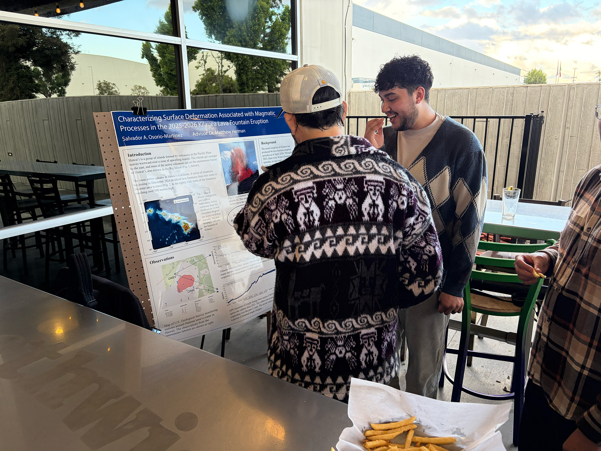 Salvador explains how he developed his volcano deformation models