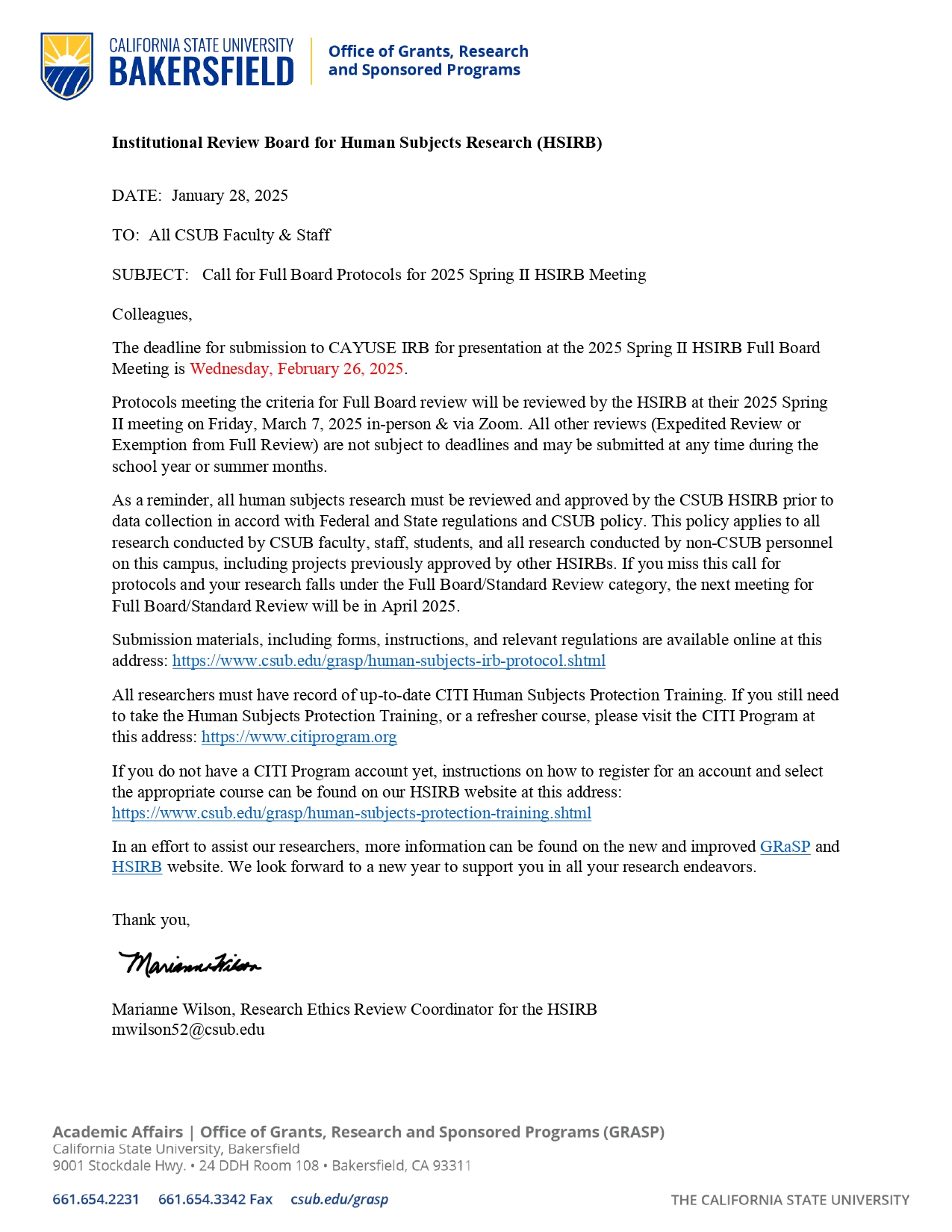 HSIRB Call for Submission