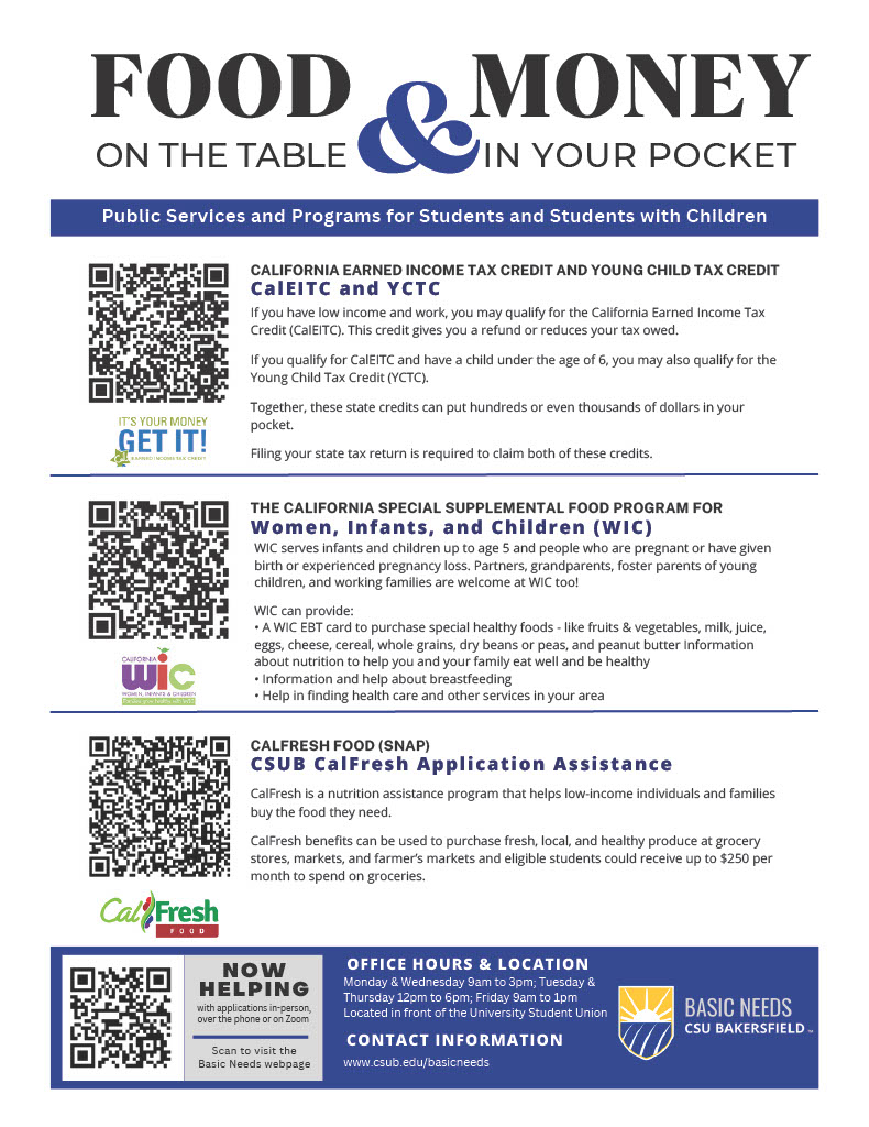 Basic Needs Resource Infographic