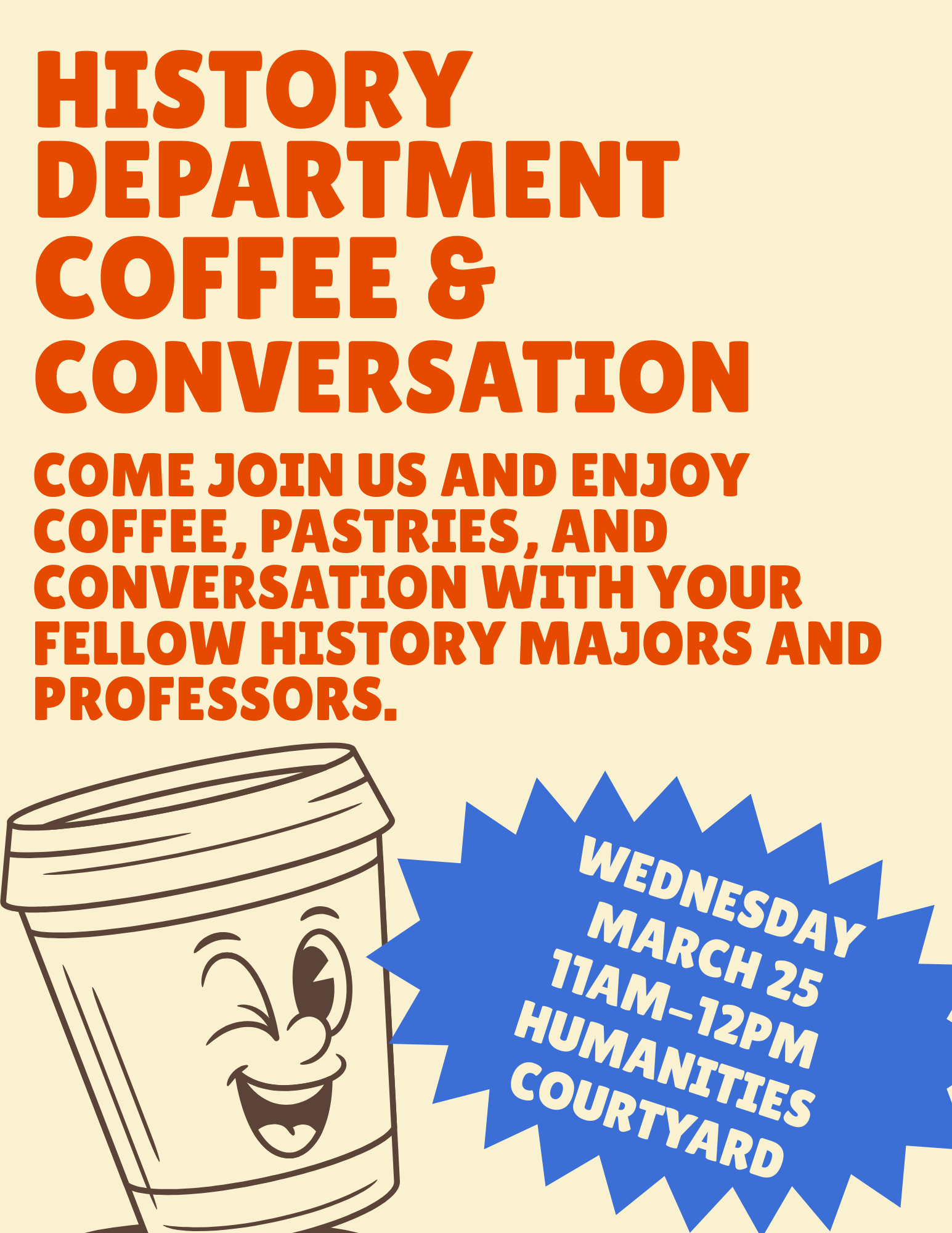 Coffee & Conversation Spring Flyer