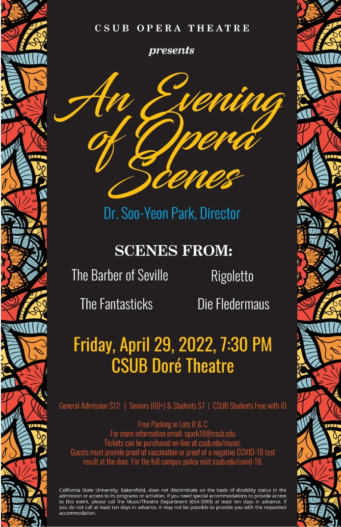 An Evening of Opera Scenes Spring poster