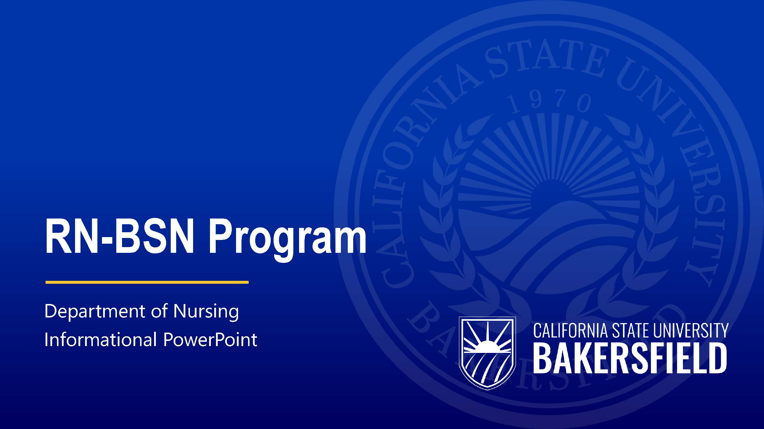 RN-BSN Program Powerpoint Slide