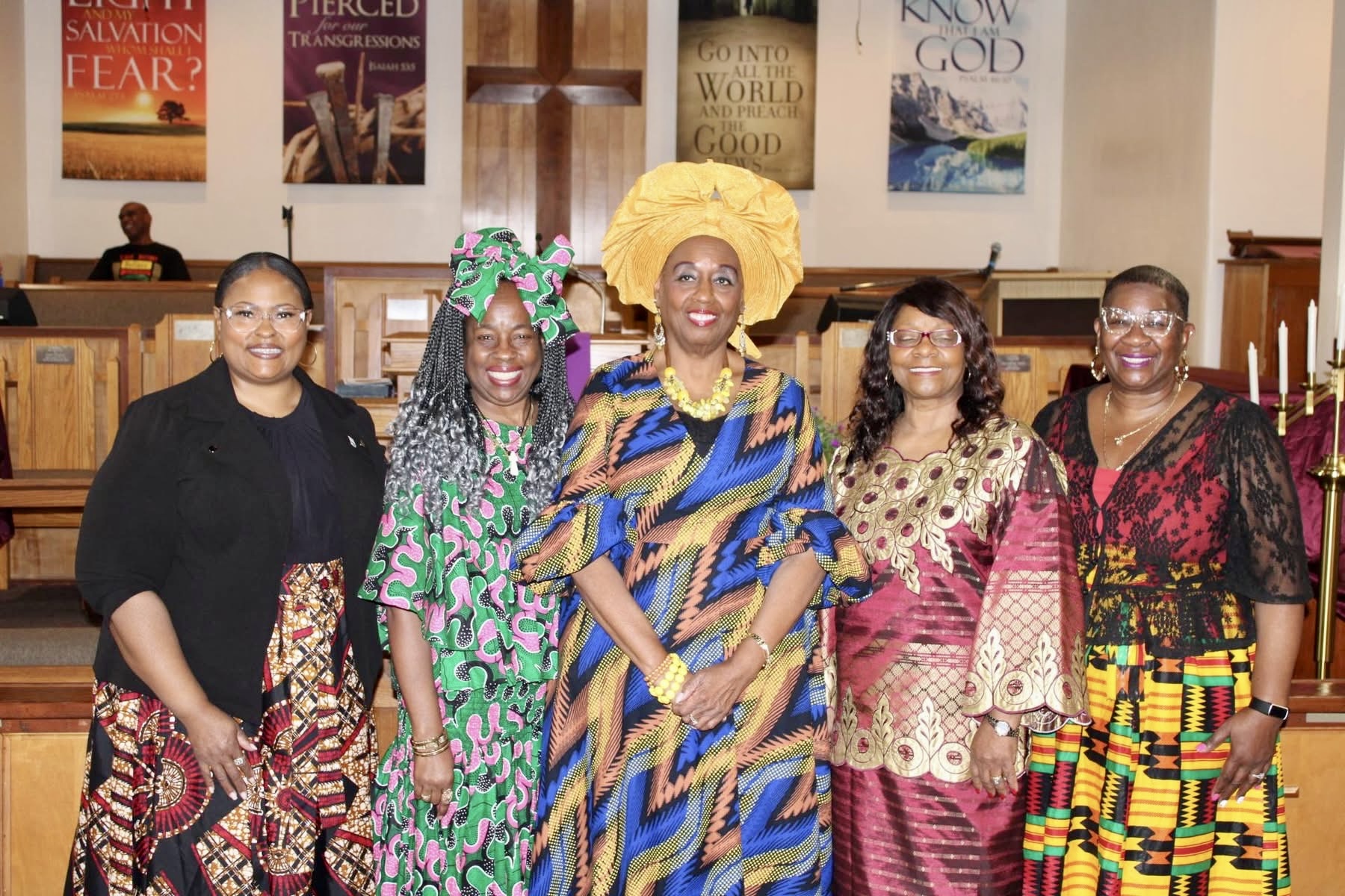 women in traditional african heritage garb