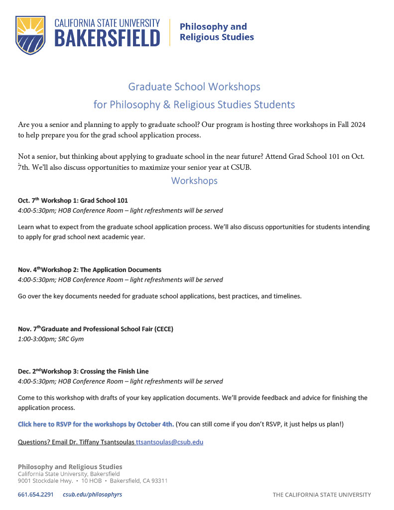 Grad School Workshops