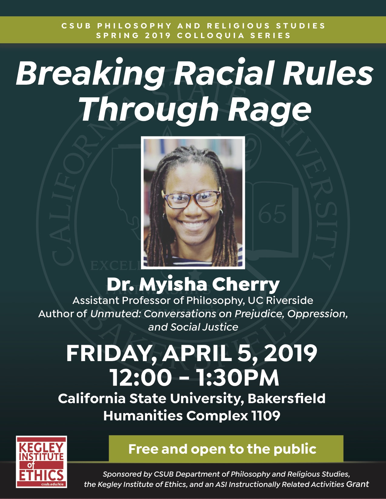 Breaking Racial Rules Through Rage flyer