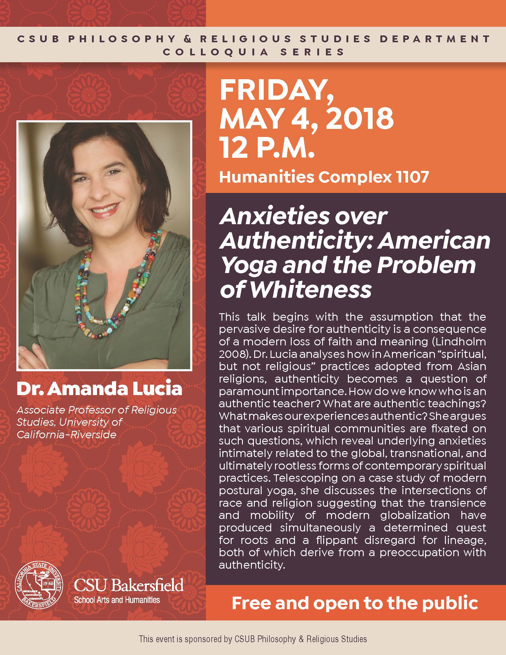 Anxieties over Authenticity flyer